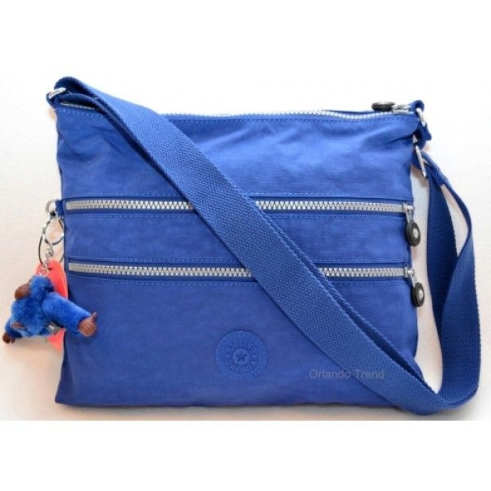 Kipling Royal Blue Crossbody Bag with Monkey Charm